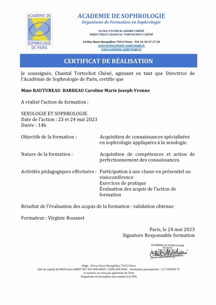sophrologie sexologie caroline RAUTUREAU
