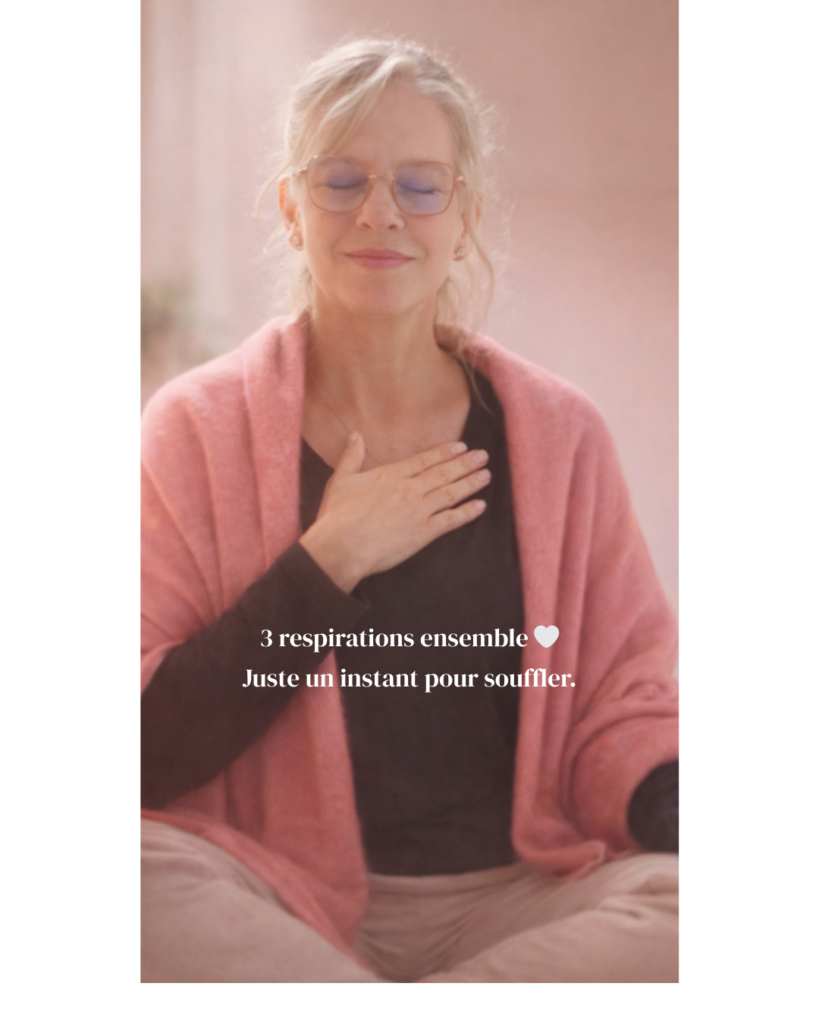 Mes accompagnements collectifs 3 respirations ensemble 🤍 juste un instant pour souffler.